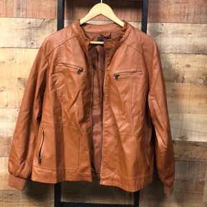 New look faux leather jacket size 3x